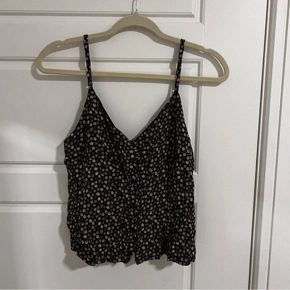 Madewell Floral Tank with Buttons - Picture 1 of 5